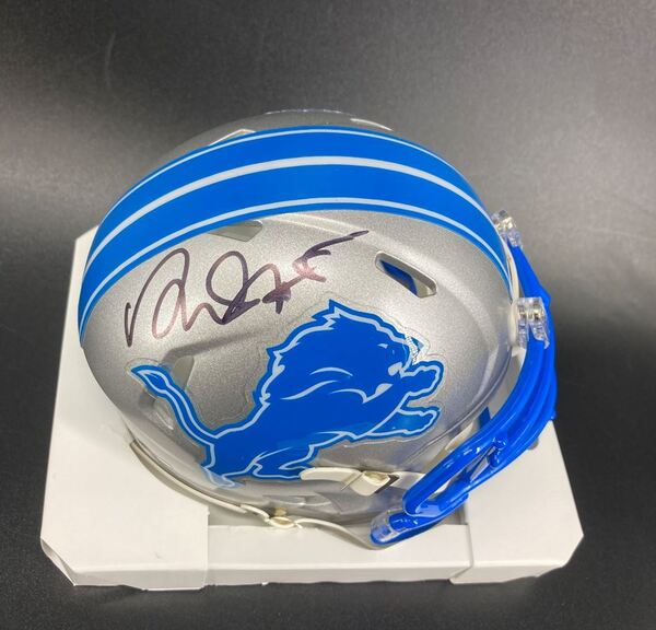 Lions - David Montgomery Signed Mini Helmet