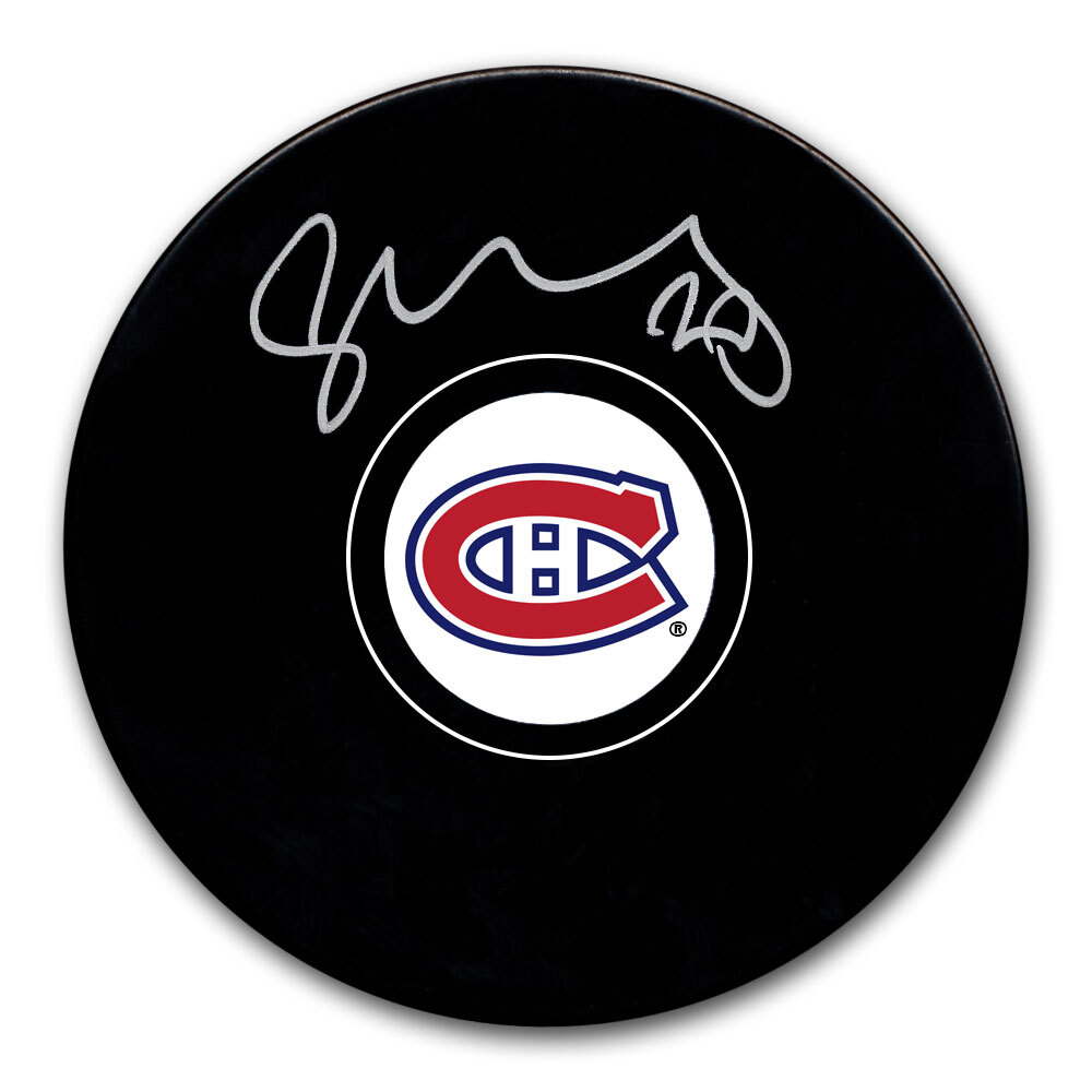 Juraj Slafkovsky Autographed Montreal Canadiens Hockey Puck