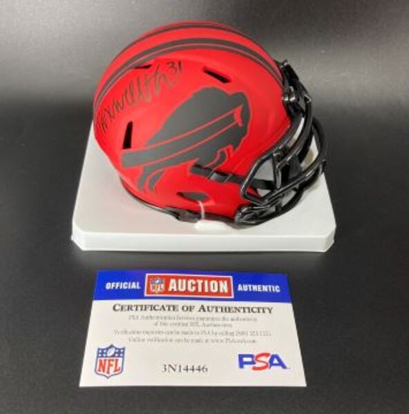 NFL - Bills Maxwell Hairston Signed Rave Mini Helmet