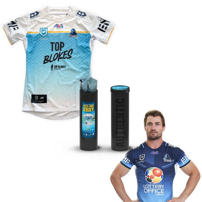 Photo of Kieran Foran 2025 Gold Coast Titans Top Blokes Foundation Jersey