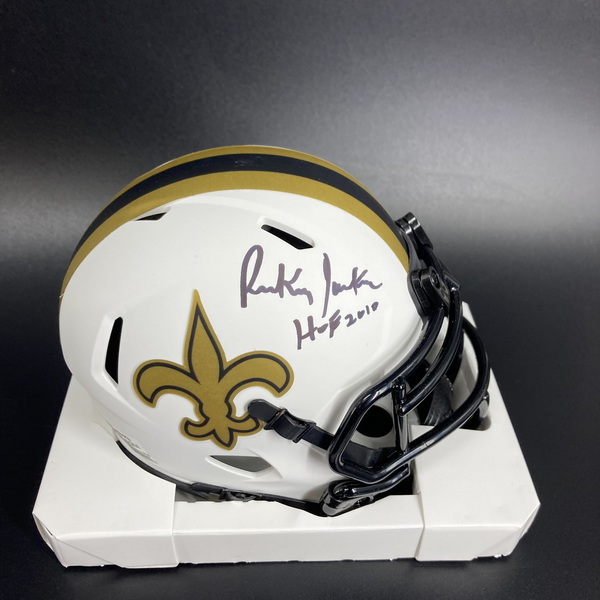 HOF - Saints Rickey Jackson Signed Mini Helmet