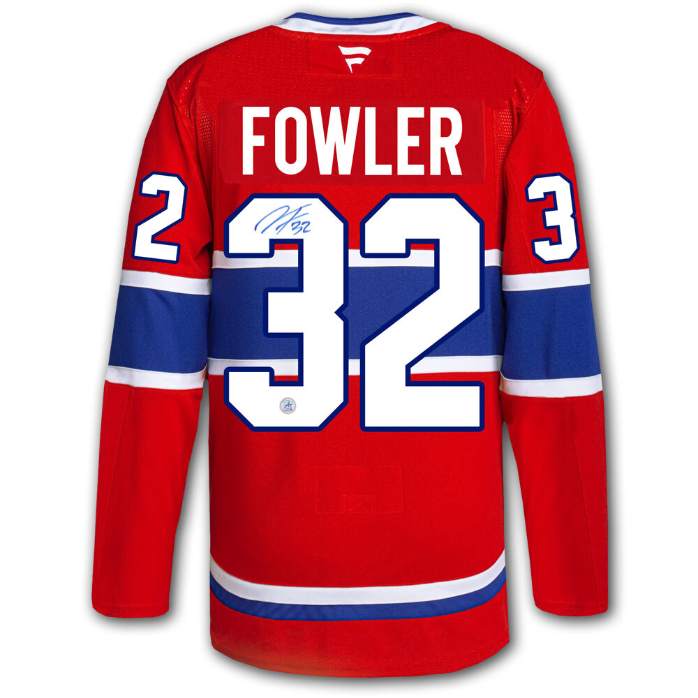 Jacob Fowler Autographed Montreal Canadiens Fanatics Premium Jersey