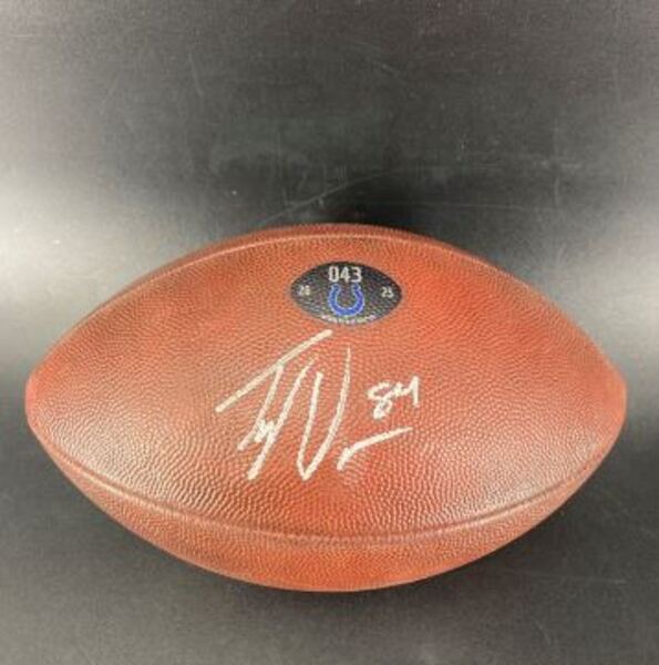 International Games - Colts Tyler Warren Signed Game Used Football (2025...