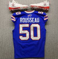 MCMC - Bills Greg Rousseau Signed Custom Cleats 2024 Season Size 14 And ...