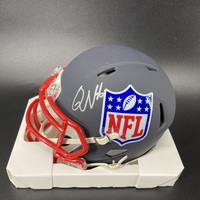 NFL - Colts Quenton Nelson Signed Blue NFL Shield Mini Helmet