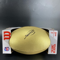 NFL - Bengals Jermaine Burton Signed Gold Composite Football