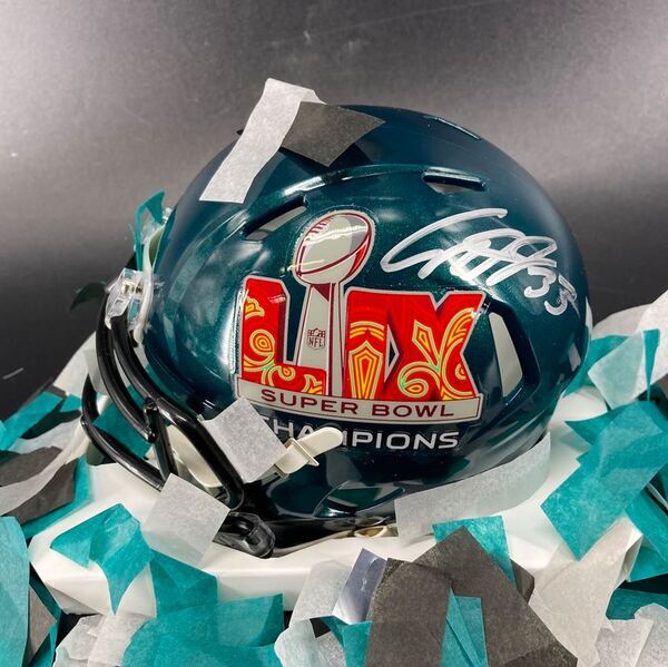Eagles - Cooper DeJean Signed Commemorative Super Bowl LIX Mini Helmet W...