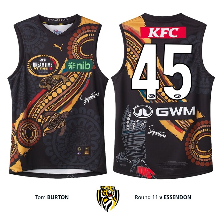 Photo of Tom Burton #45 Richmond 2026 Dreamtime Guernsey
