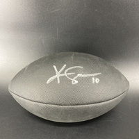 Bills - Khalil Shakir Signed Black Football With Metallic Bills Logo