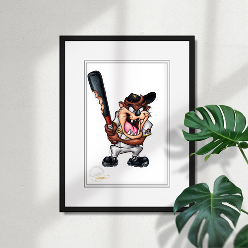 Tasmanian Devil - Pittsburgh Pirates - Limited Edition Print of 100 by Artist S. Preston | MLB ...