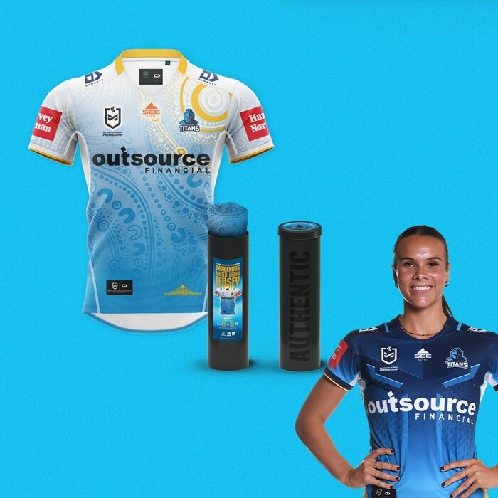Photo of Georgia Grey #2 2025 Gold Coast Titans Indigenous Jersey 