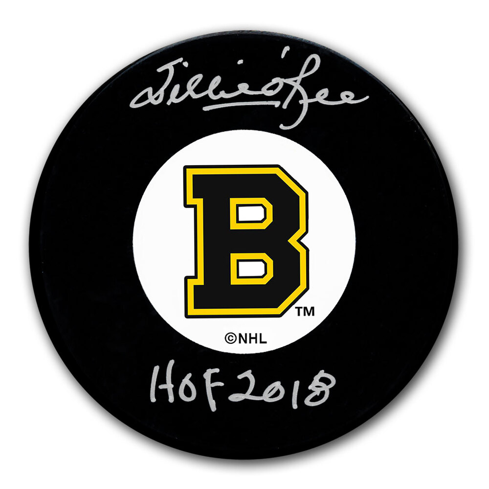 Willie O'Ree Autographed Boston Bruins Hockey Puck - HOF 2018