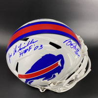 HOF - Bills Multi Signed Replica Helmet Signed by Jim Kelly, Andre Reed,...