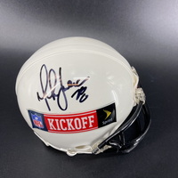 NFL - Rams Marshall Faulk Signed Mini Helmet With Kickoff Logo