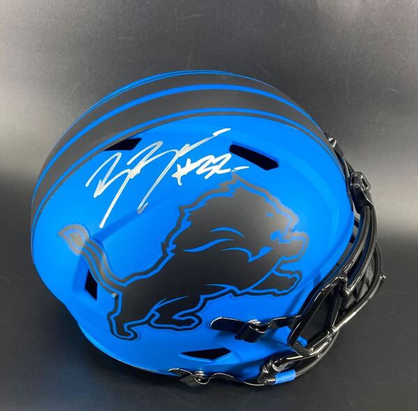 Lions - Brian Branch Signed Replica Rave Helmet
