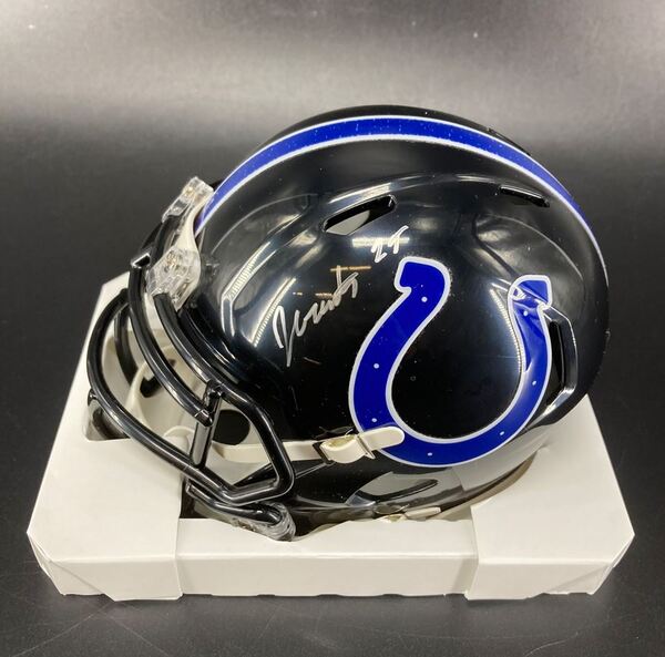 Colts - JuJu Brents Signed Indiana Nights Alternate Mini Helmet (Not Aut...