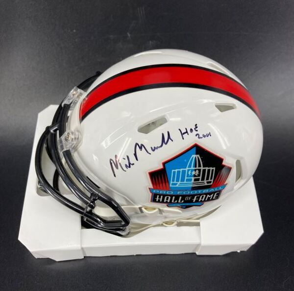 HOF - Oilers Mike Munchak Signed HOF Mini Helmet