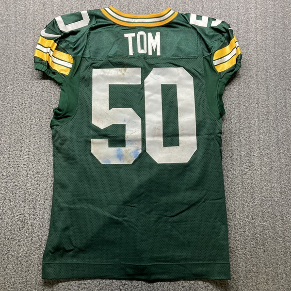Sao Paulo Game - Packers Zach Tom Game Worn Jersey 9.6.24 Size 48 with S...