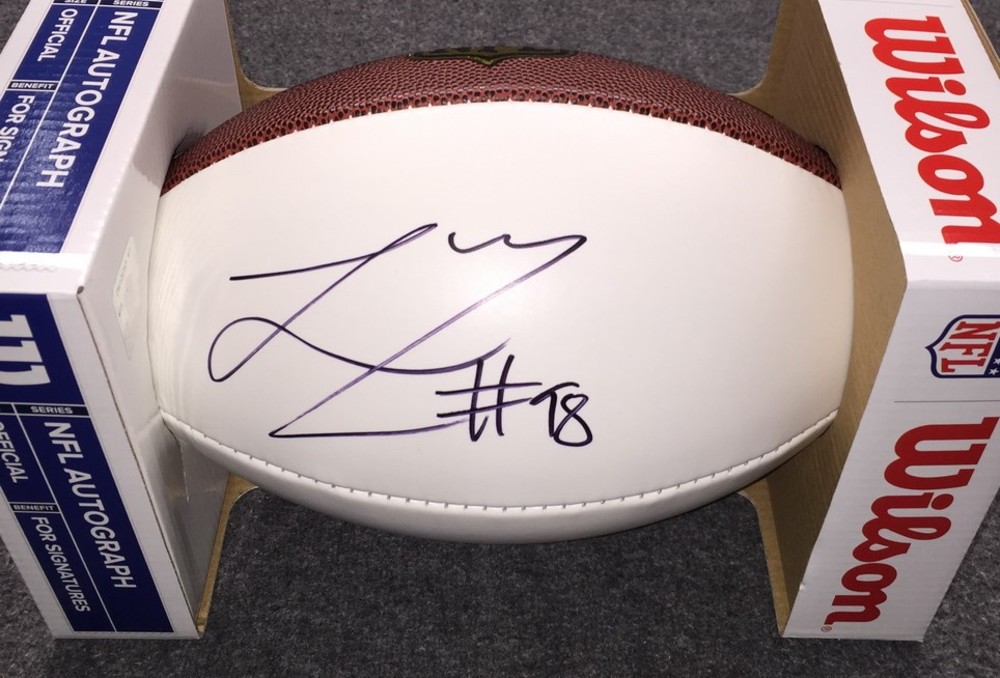 NFL - Vikings Linval Joseph signed panel ball