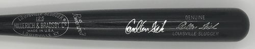 Photo of Carlton Fisk Autographed Game Model Bat