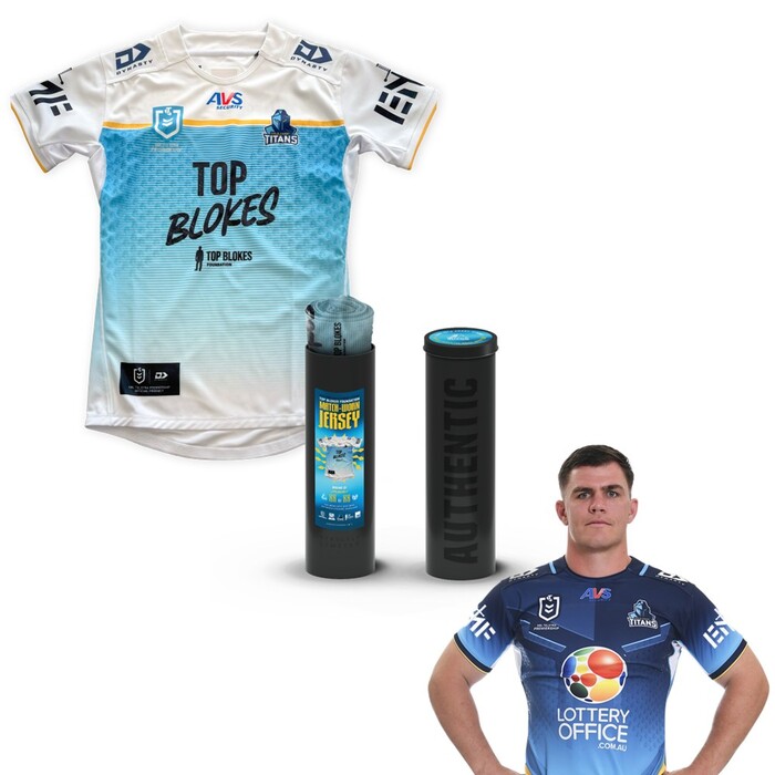 Photo of Beau Fermor #12 2025 Gold Coast Titans Top Blokes Foundation Match-Worn Jersey