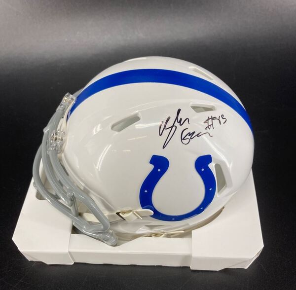 Colts - Kylen Granson Signed Mini Helmet (Not Authenticated)