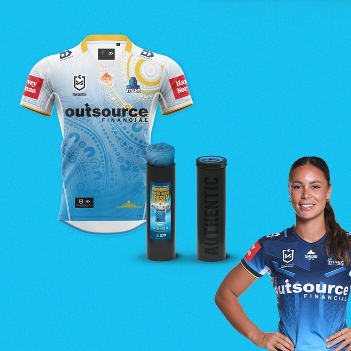 Photo of Taliah Fuimaono #6 2025 Gold Coast Titans Indigenous Jersey 