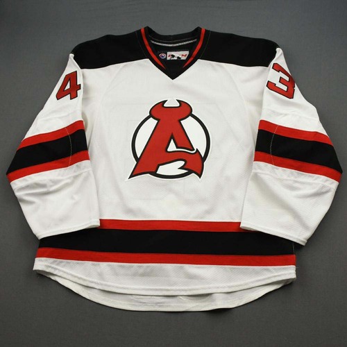 Image of Agosta, Justin<br>White - Game-Issued (GI)<br>Albany Devils<br>2016-17<br>#43