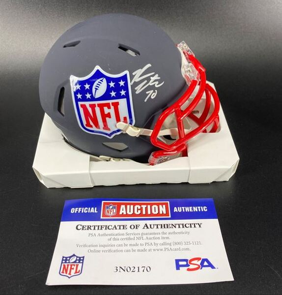 NFL - Ravens Kevin Zeitler Signed Blue NFL Shield Mini Helmet