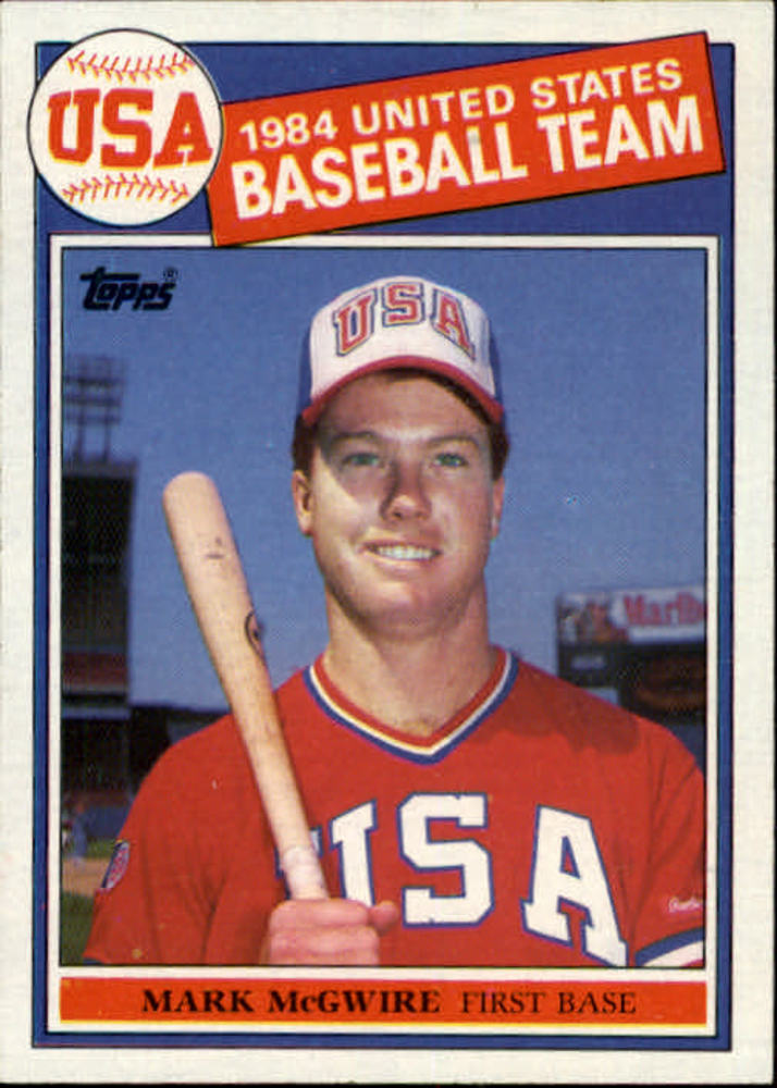 1985 Topps #401 Mark McGwire Olympian Rookie Card