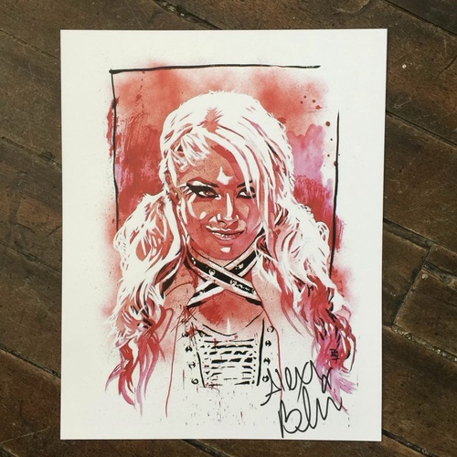 Alexa Bliss SIGNED 11 x 14 Rob Schamberger Print
