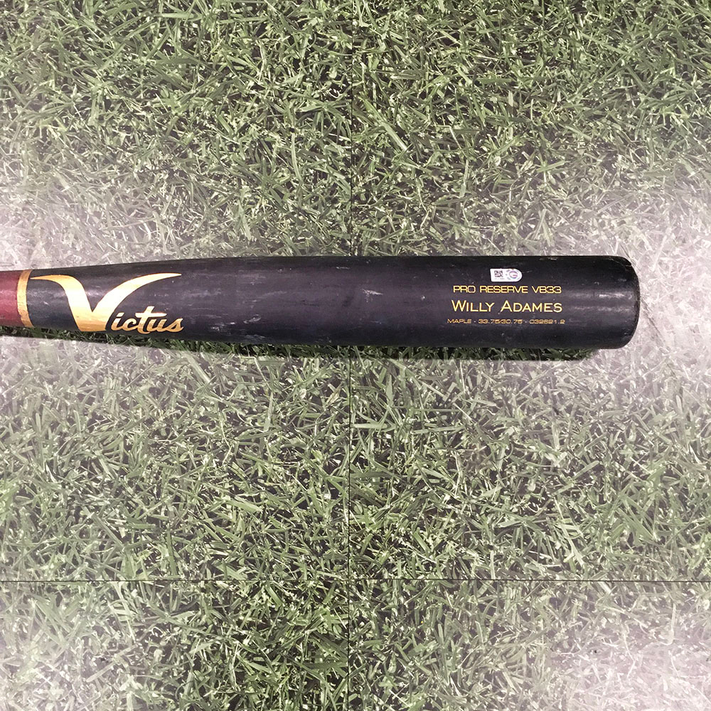 Willy Adames 08/14/21 (Game 1) Game-Used Cracked Bat | Milwaukee