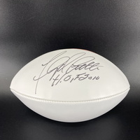 HOF - Broncos Floyd Little Signed Panel Ball With HOF 2010 Inscription