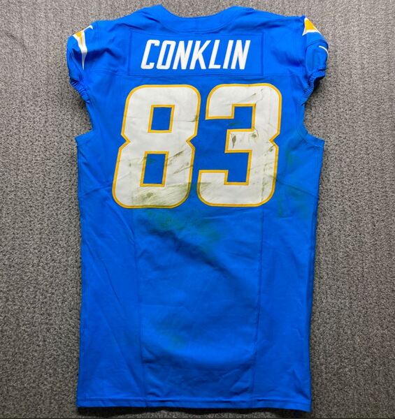 Sao Paulo Game - Chargers Tyler Conklin Game Worn Jersey (9/05/2025) Siz...