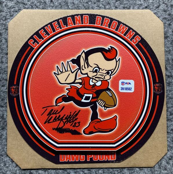 HOF - Browns Paul Warfield Signed 3D Metal Wall Art (8x8)