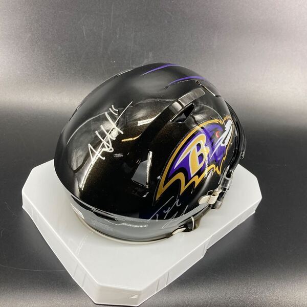 NFL - Ravens Jordan Stout Signed Mid Size Helmet