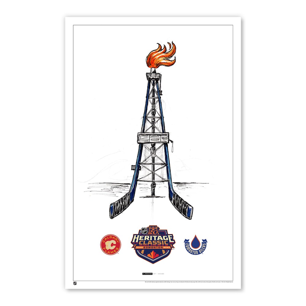 2023 NHL Hertiage Classic Sketch Limited Edition  Art Print