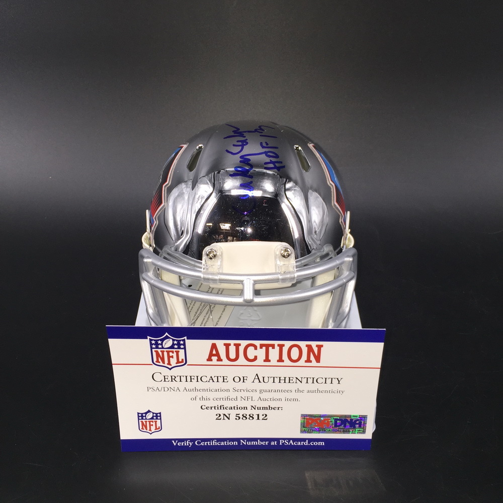 HOF Chiefs Curley Culp Signed Hall of Fame Chrome Mini Helmet The