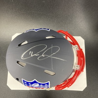 NFL - Giants Theo Johnson Signed Blue Shield Mini Helmet