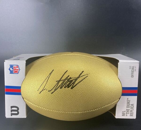 NFL - Bengals Shemar Stewart Signed Gold Composite Football