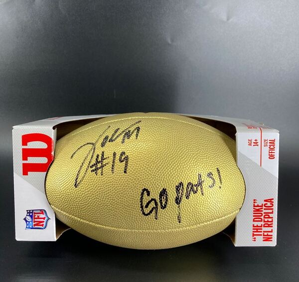 NFL - Patriots Joe Milton Signed Gold Composite Football
