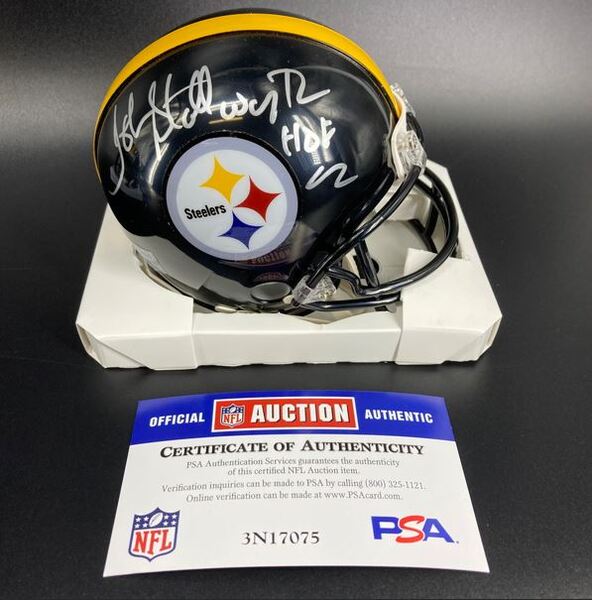 HOF - Steelers John Stallworth Signed Mini Helmet