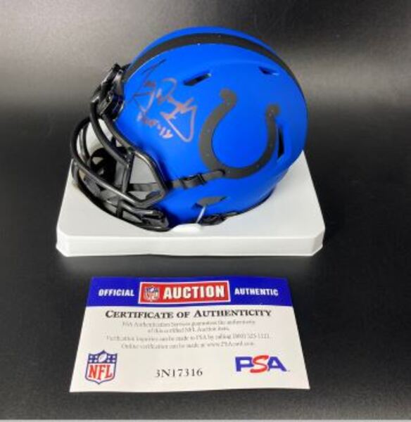 HOF - Colts Tony Dungy Signed Rave Mini Helmet