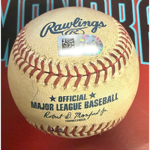 Photo of CC Sabathia 3,000th Career Strikeout Game - Game-Used Baseball - NYY @ ARI 4/30/2019