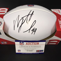 NFL - Falcons Matthew Judon Signed Panel Ball W/ 100 Seasons Logo