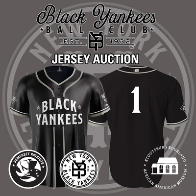 Infielder Roc Riggio #1, Size 44 (MD), Game-Worn and signed New York Black Yankees Jersey
