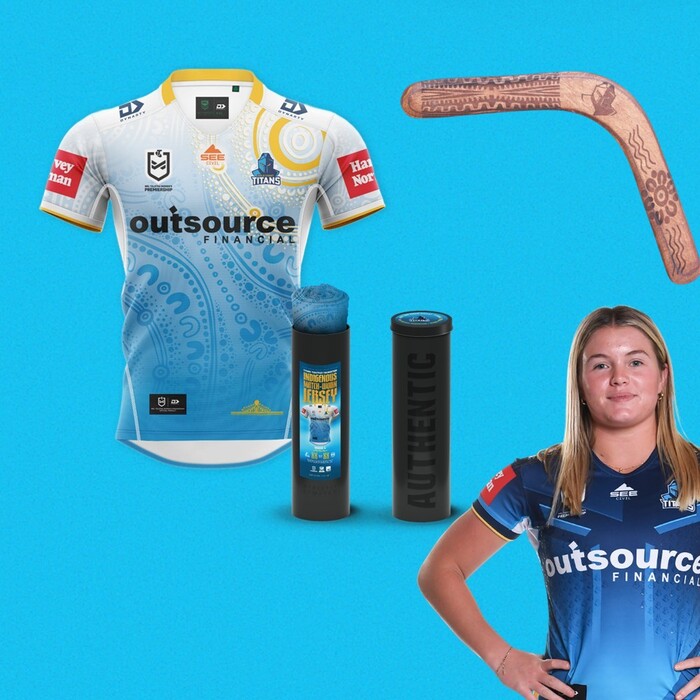 Photo of NRLW #9 2025 Gold Coast Titans Indigenous Jersey