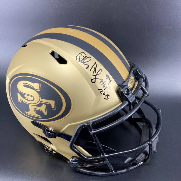 HOF - 49ers Charles Haley Signed Replica Speed Helmet