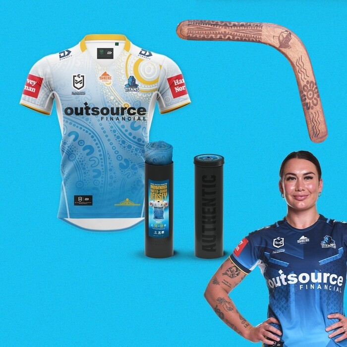 Photo of NRLW #10 2025 Gold Coast Titans Indigenous Jersey