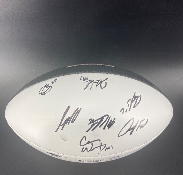 NFL - Chiefs Multi Sign Commemorative Super Bowl LIX Panel Ball Signed B...